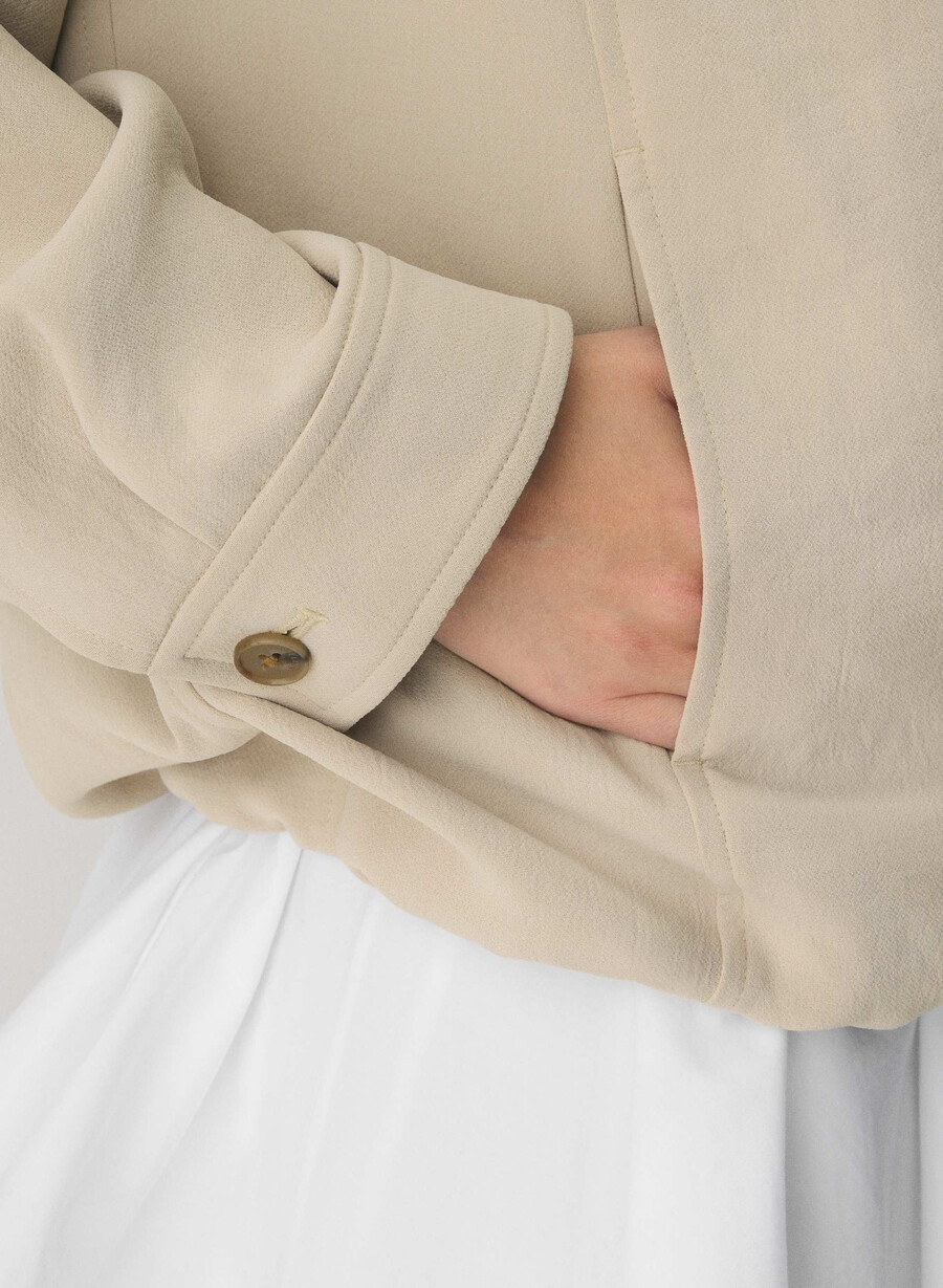 oculus-jacke – crepette marcona beige