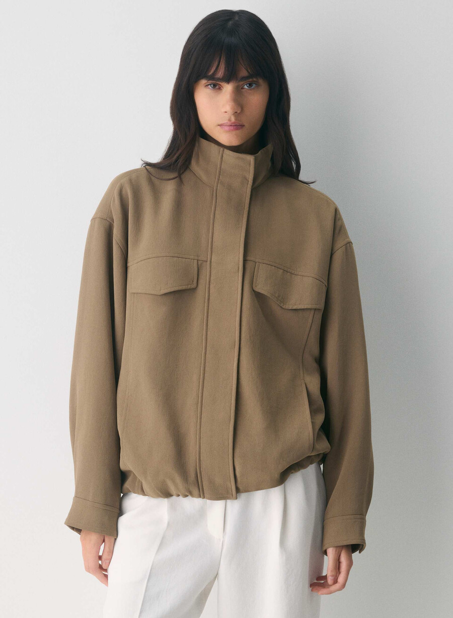 oculus-jacke – crepette folio braun