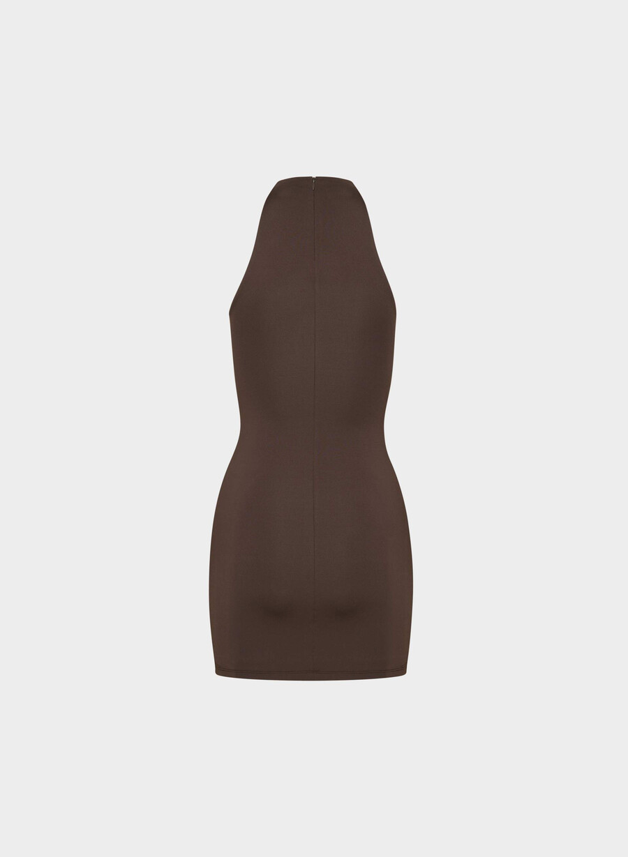 original contour class kleid reiches mochabraun