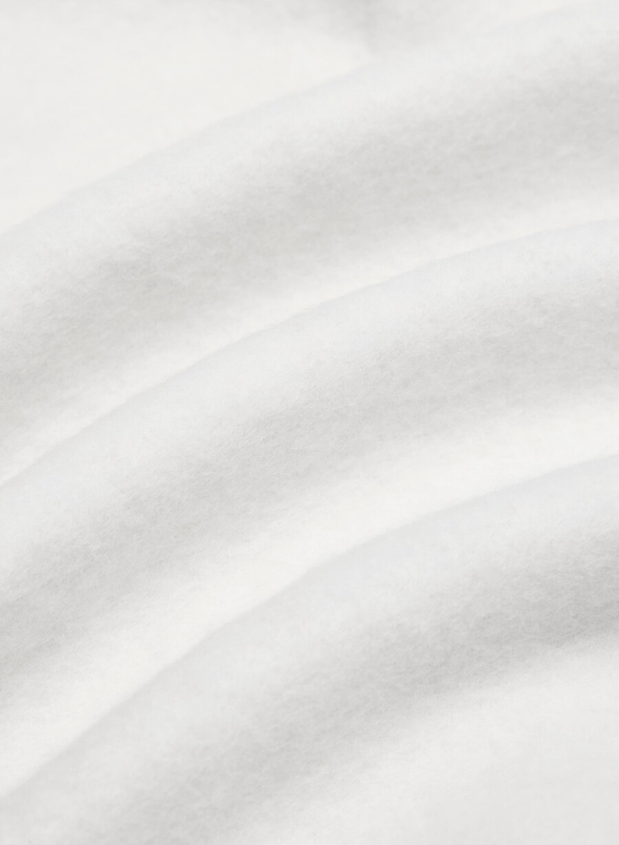kuscheliges sweatfleece mit mega-kordelzug und reißverschluss heather cloud white