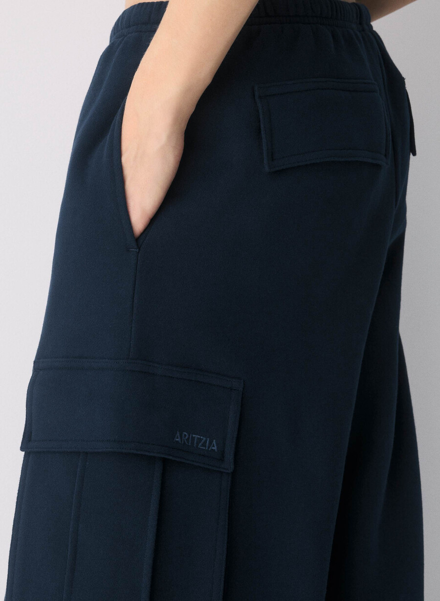 gemütliche sweatfleece mega cargo flutter sweatpant admiral