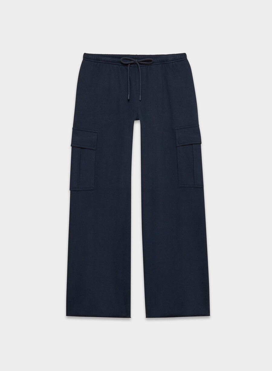 gemütliche sweatfleece mega cargo flutter sweatpant admiral