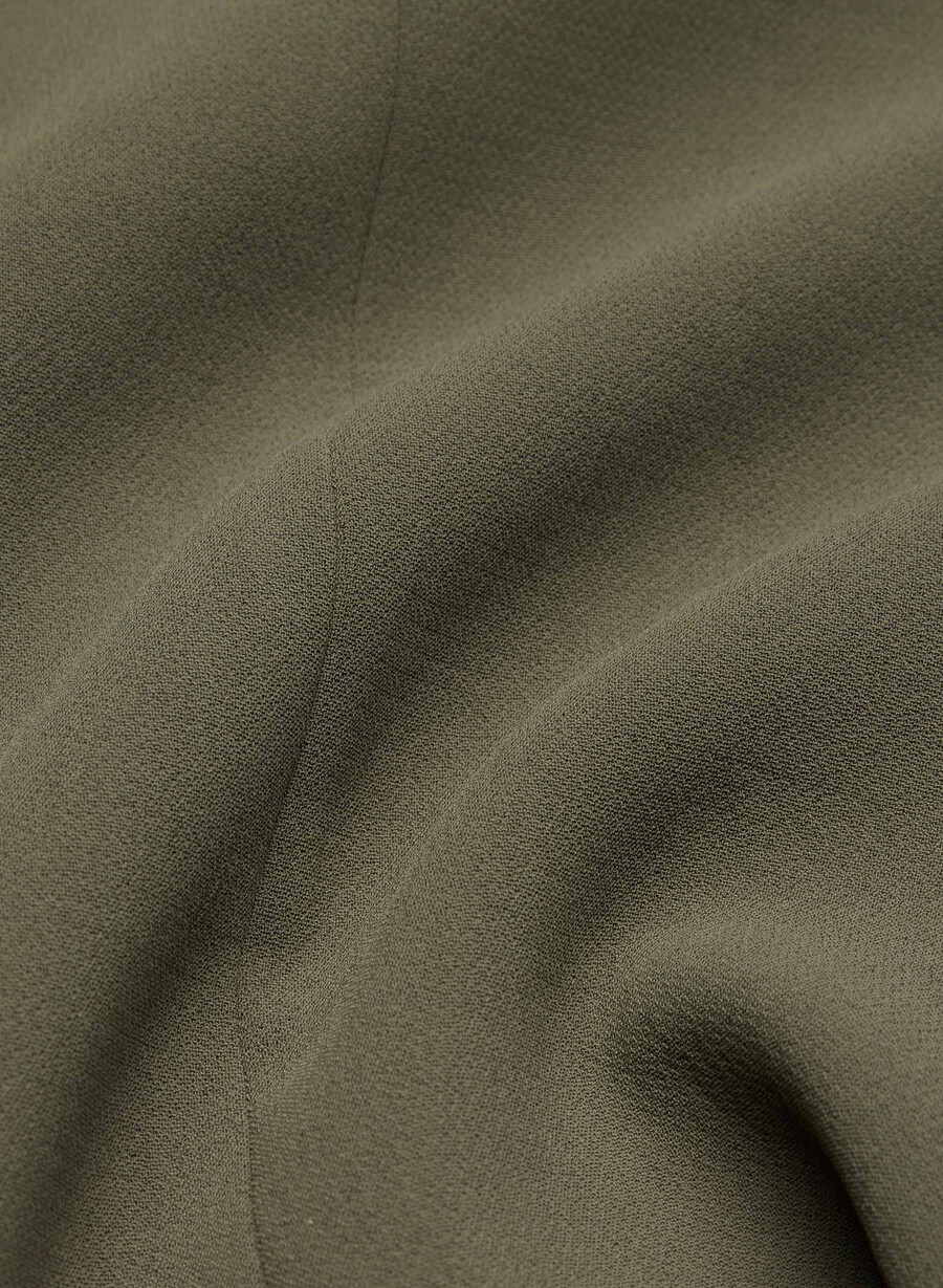 volutenkleid – crepette dark olive