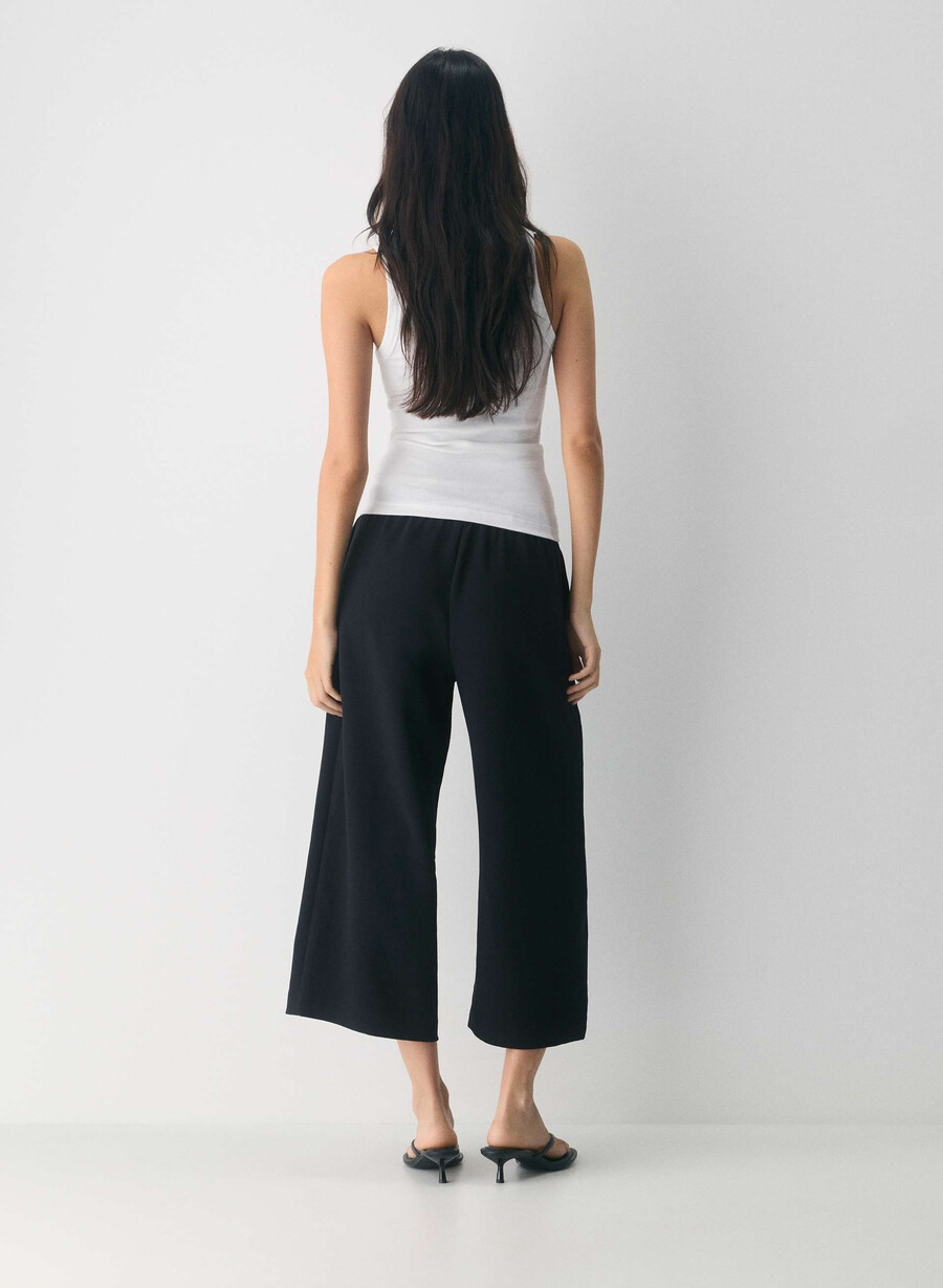 lodge pant cropped - crepette schwarz