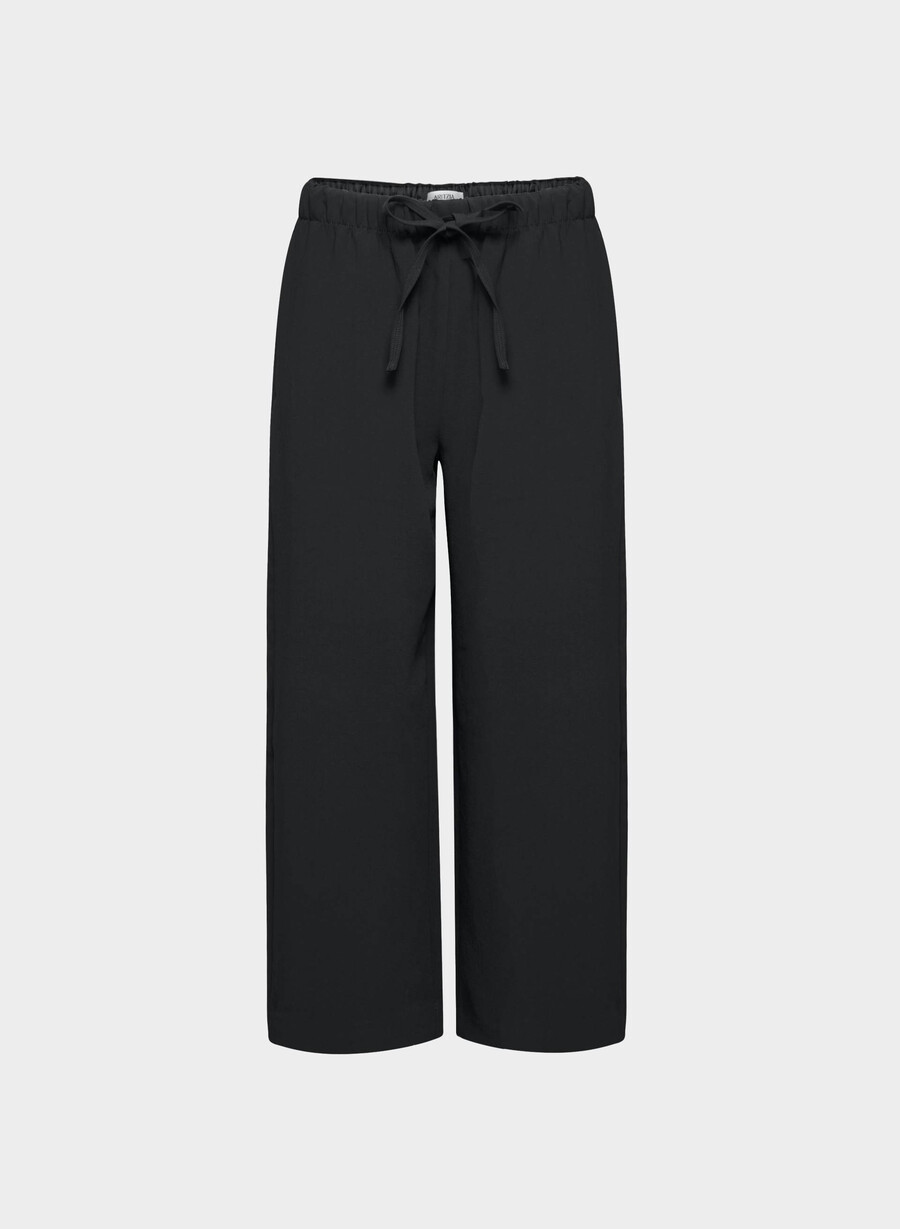 lodge pant cropped - crepette schwarz
