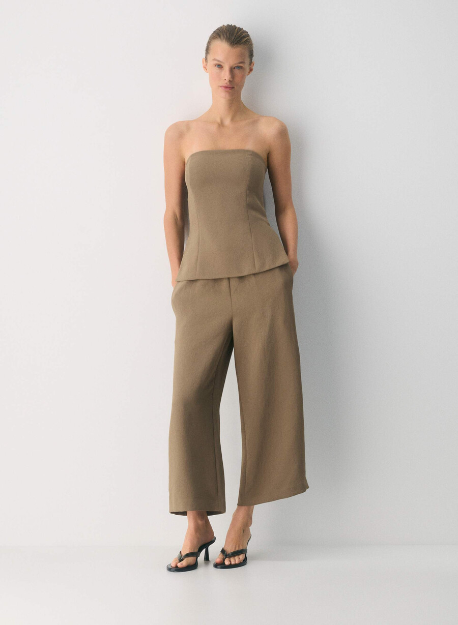 die lodge pant cropped - crepette folio brown