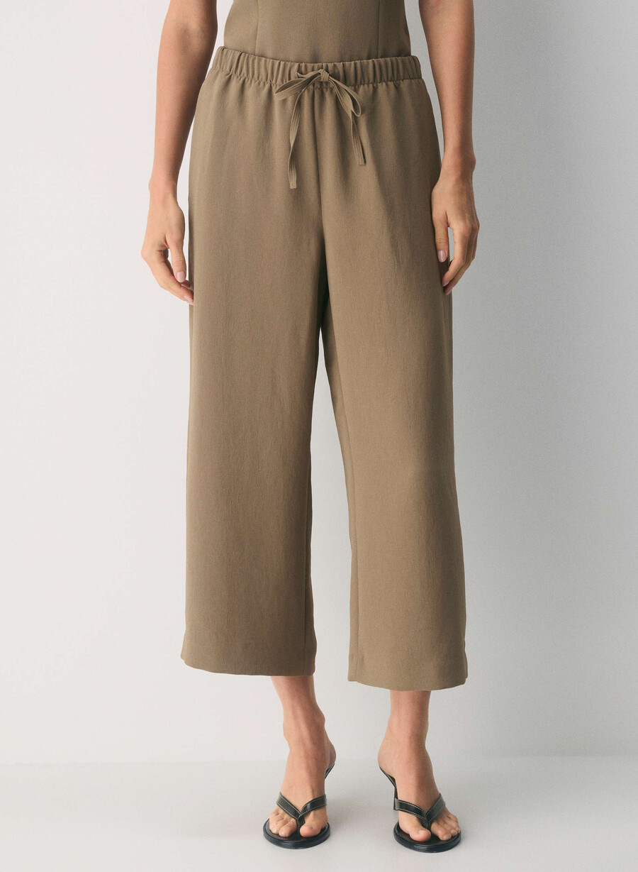 die lodge pant cropped - crepette folio brown