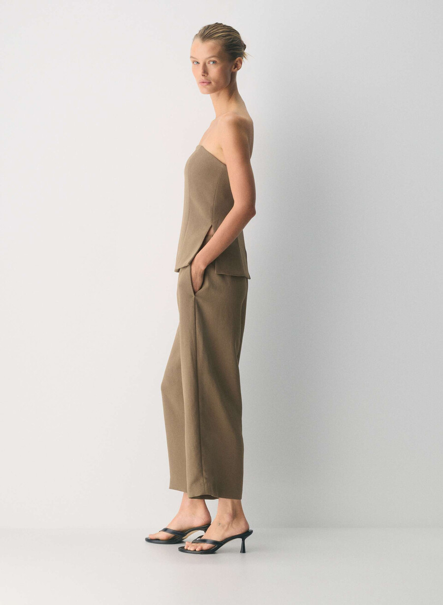 die lodge pant cropped - crepette folio brown
