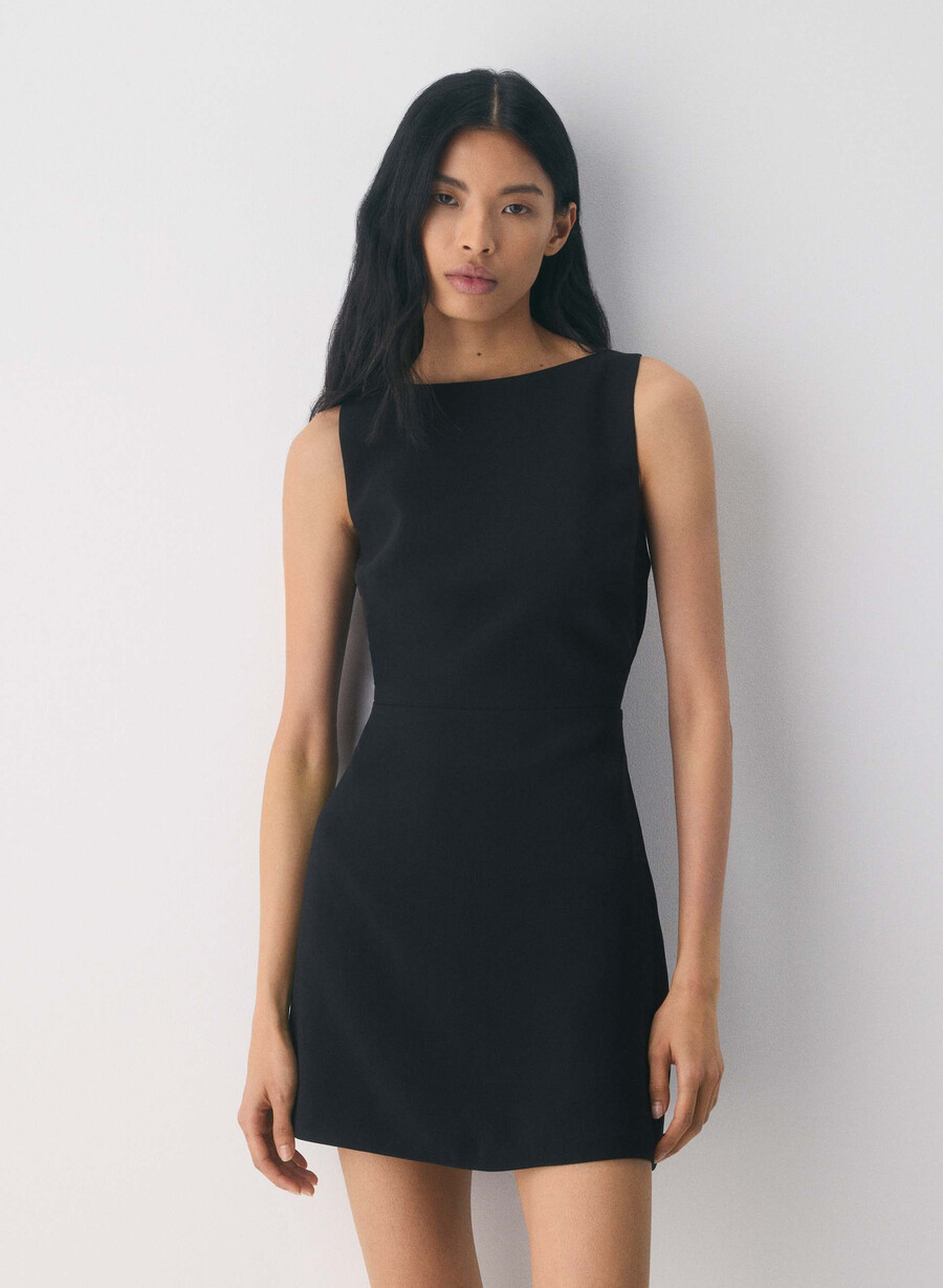 bond-kleid – crêpe schwarz