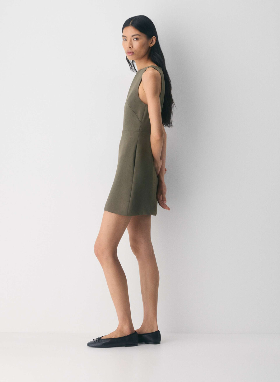 bond-kleid – crêpe dunkeloliv