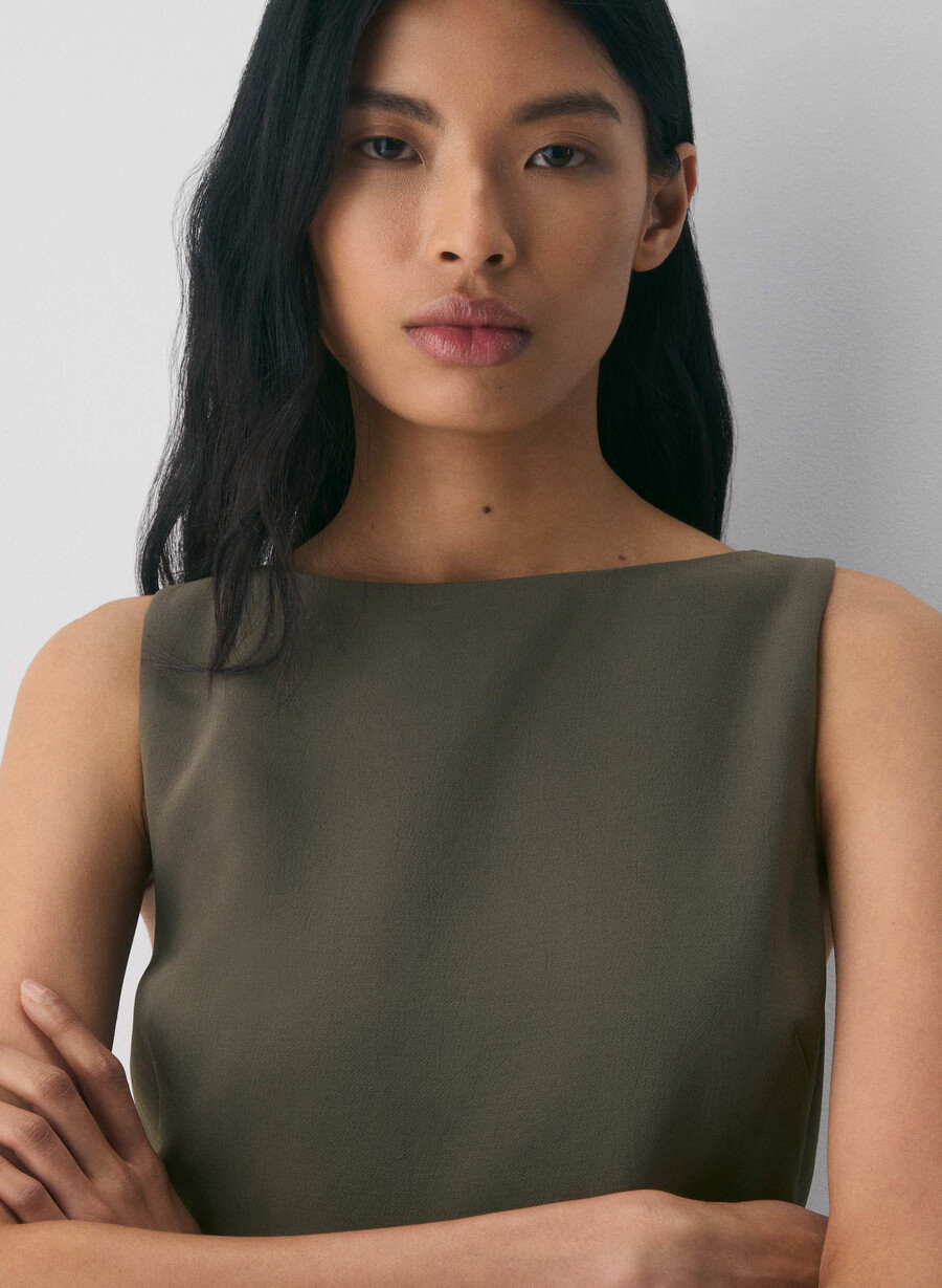 bond-kleid – crêpe dunkeloliv