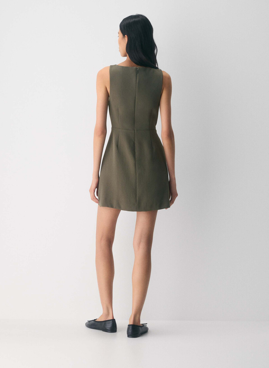 bond-kleid – crêpe dunkeloliv