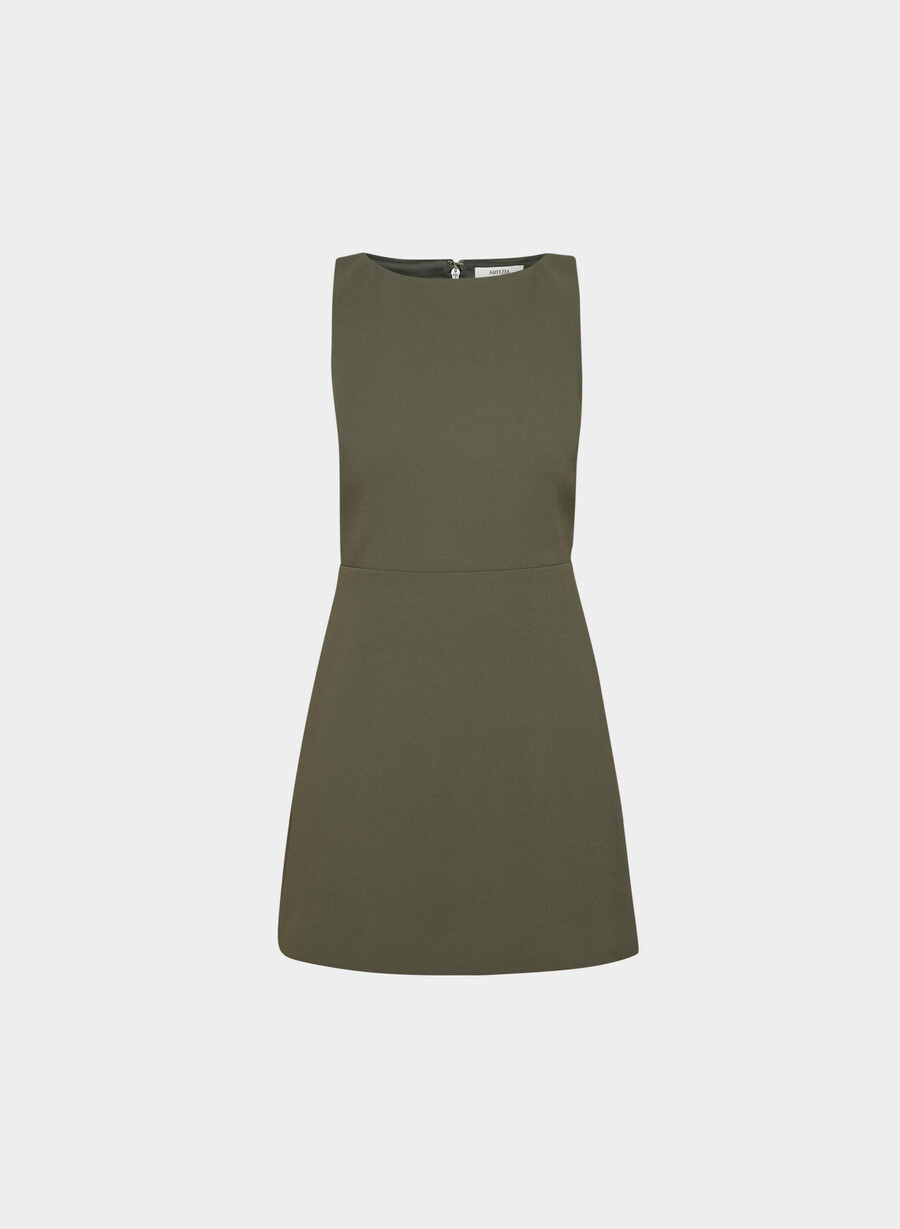 bond-kleid – crêpe dunkeloliv