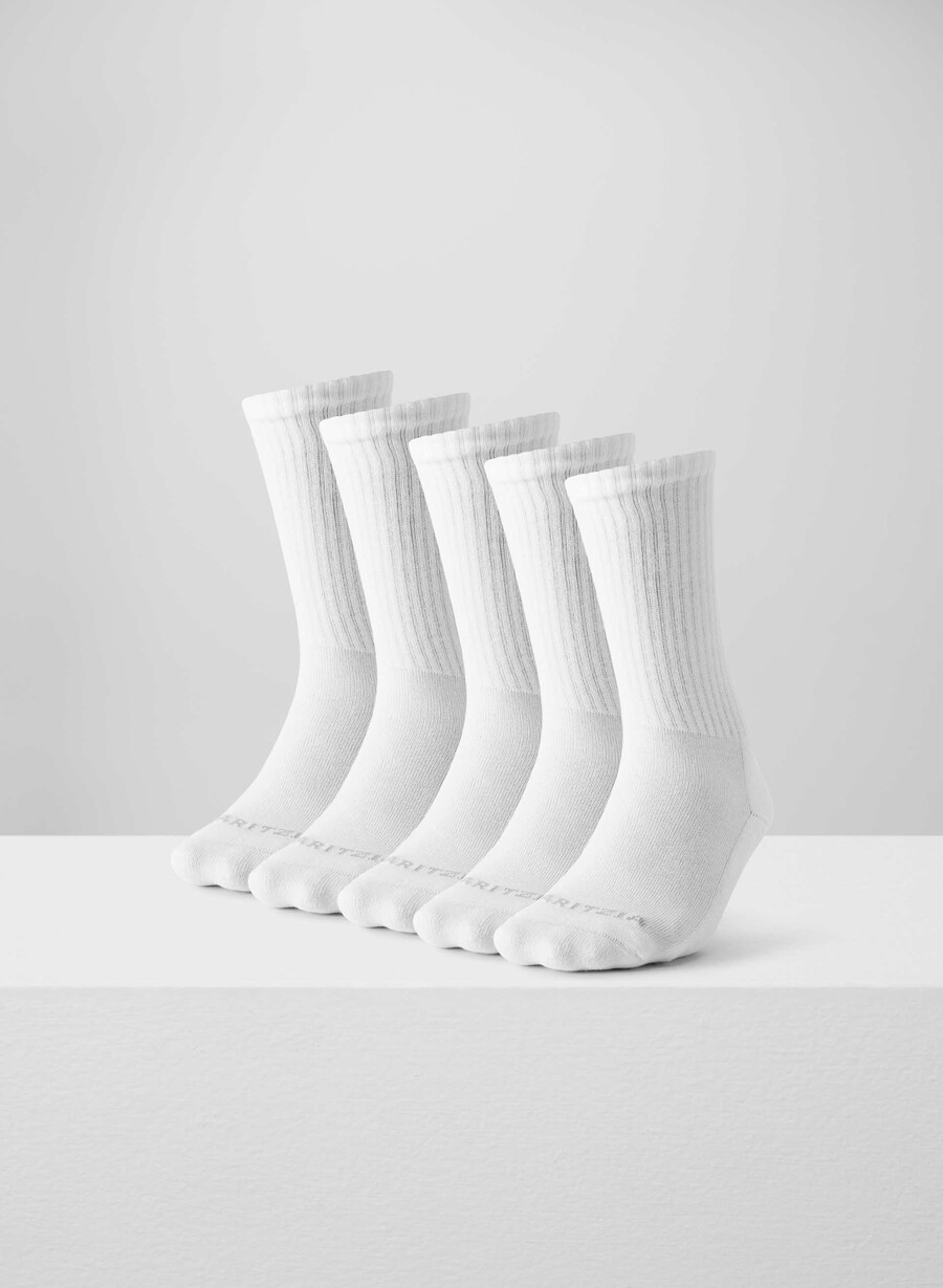 best-ever crew socken 5er-pack weißheather chrom