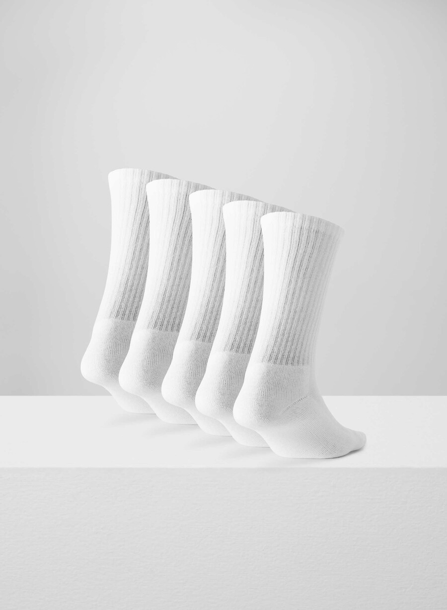 best-ever crew socken 5er-pack weißheather chrom