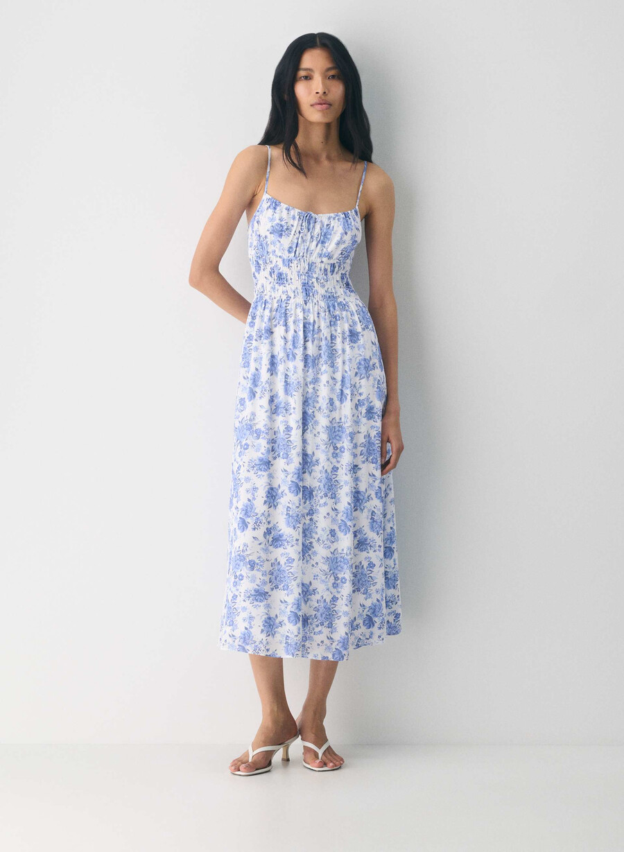 typescript kleid weissblau