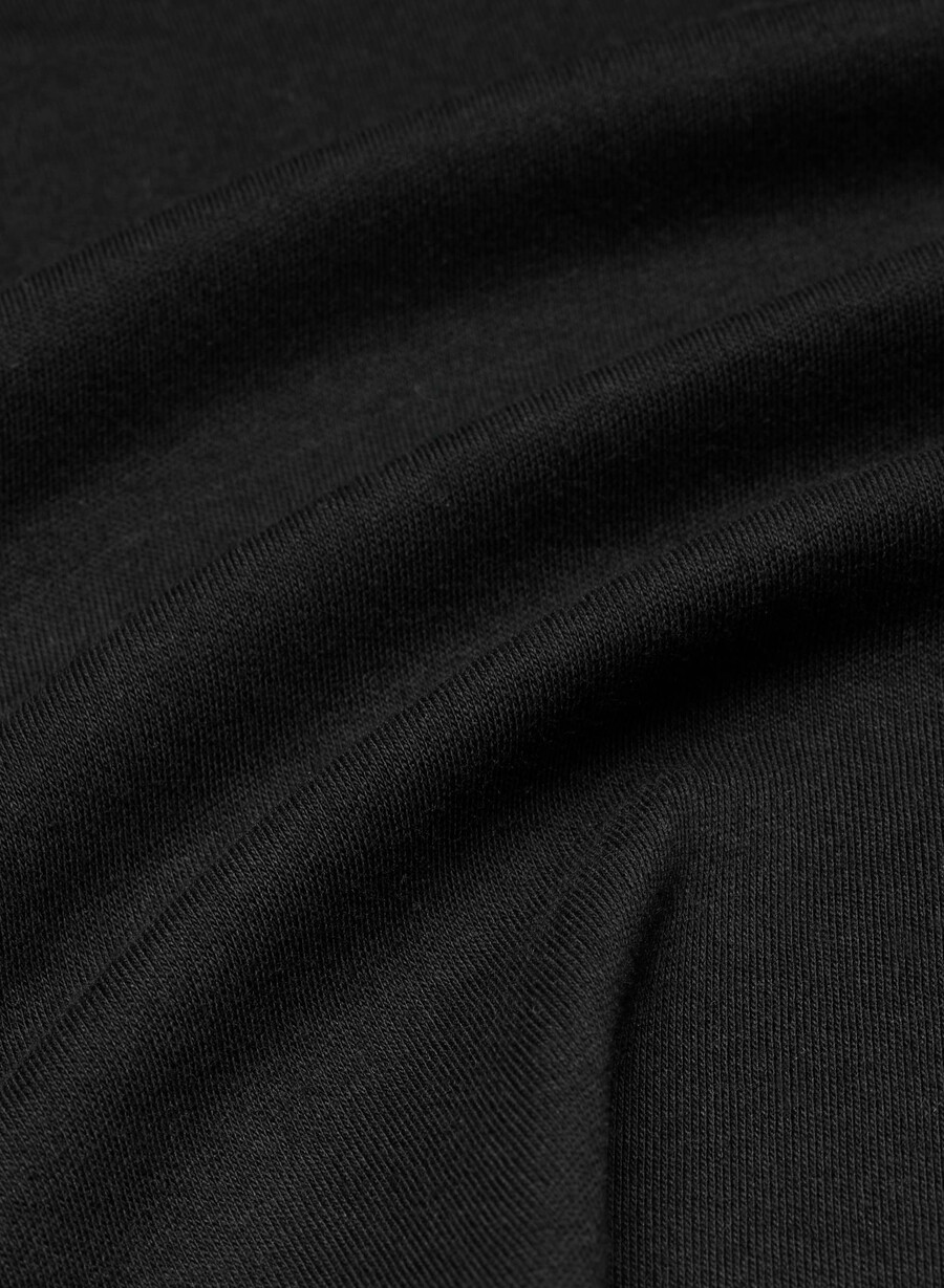interlock-baumwoll-t-shirt schwarz
