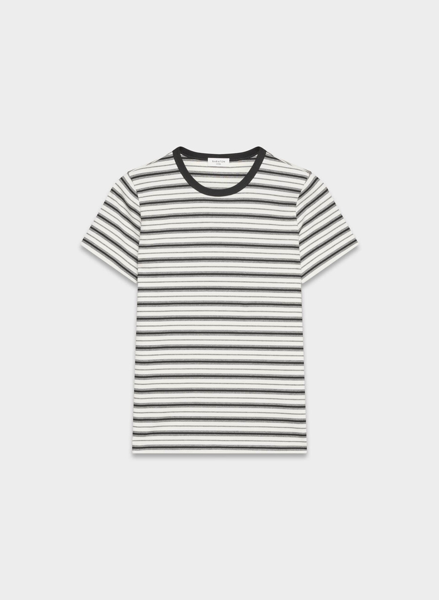interlock-baumwoll-t-shirt hellbirkenfarbenschwarz