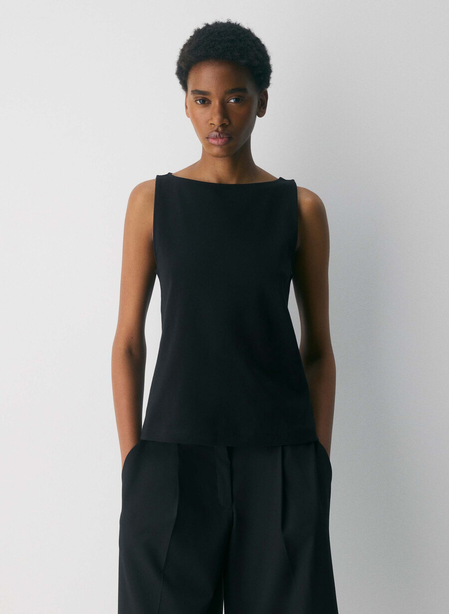 interlock cotton discern tanktop schwarz