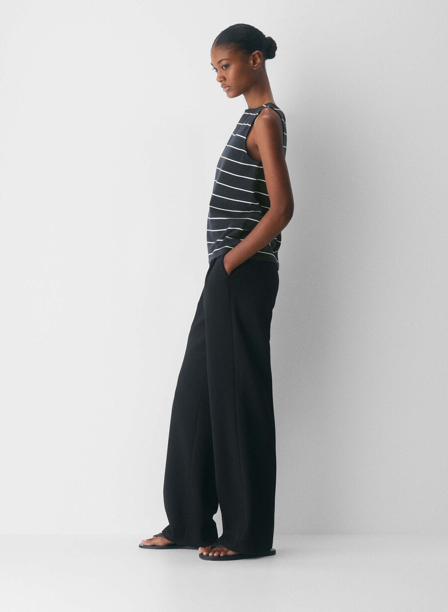 interlock cotton discern tanktop dunkelblauweiß