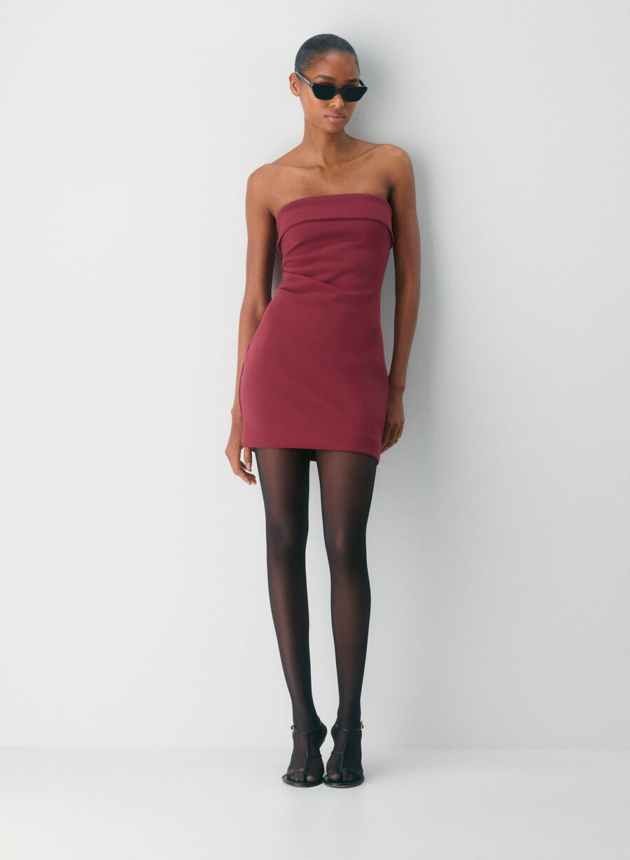 figureknit eyecatcher minikleid cordovan