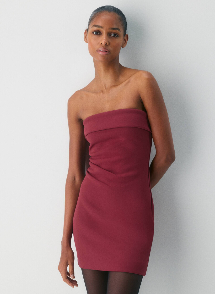 figureknit eyecatcher minikleid cordovan