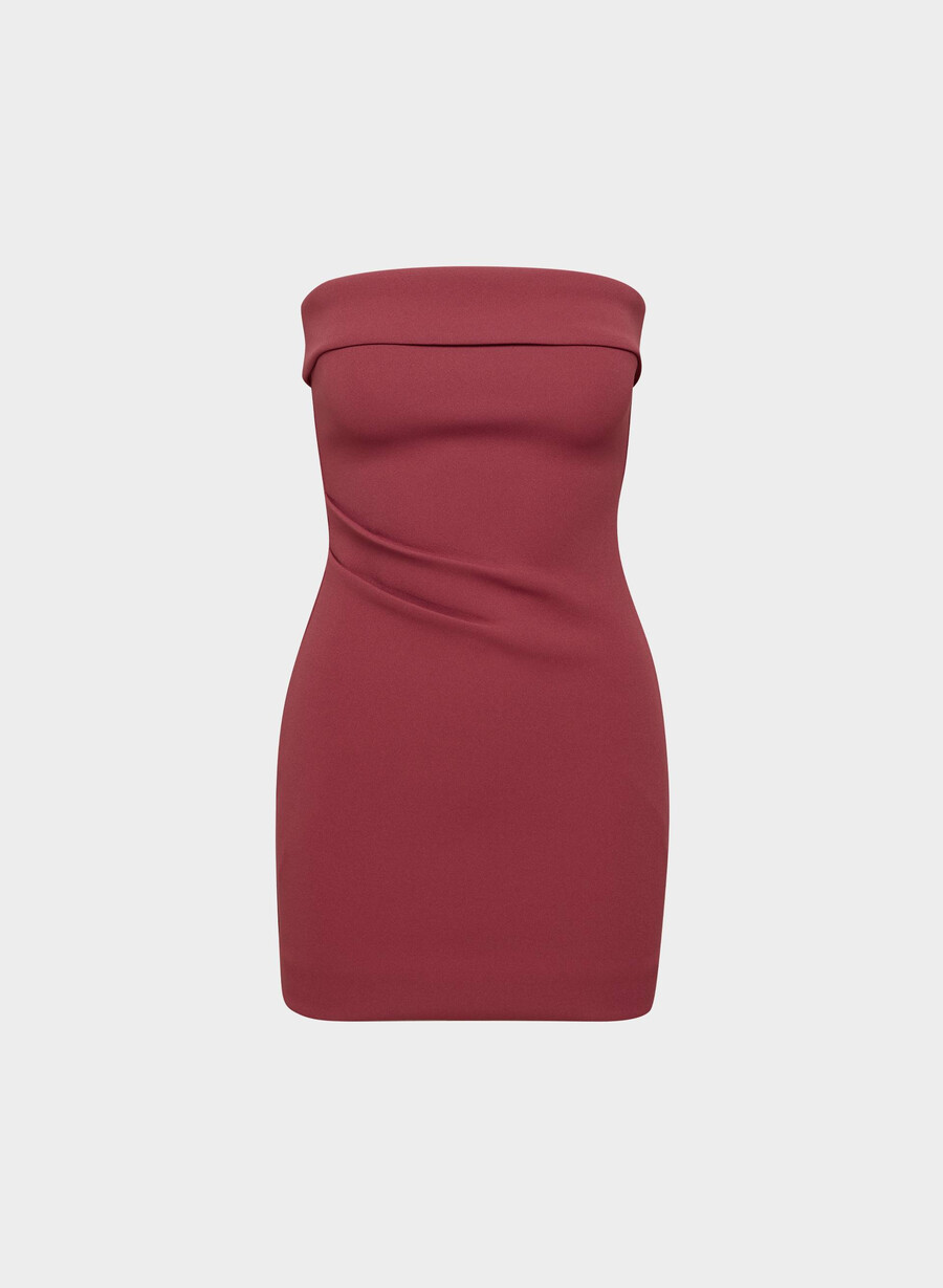 figureknit eyecatcher minikleid cordovan