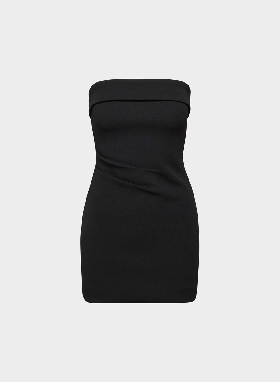 figureknit eyecatcher minikleid schwarz