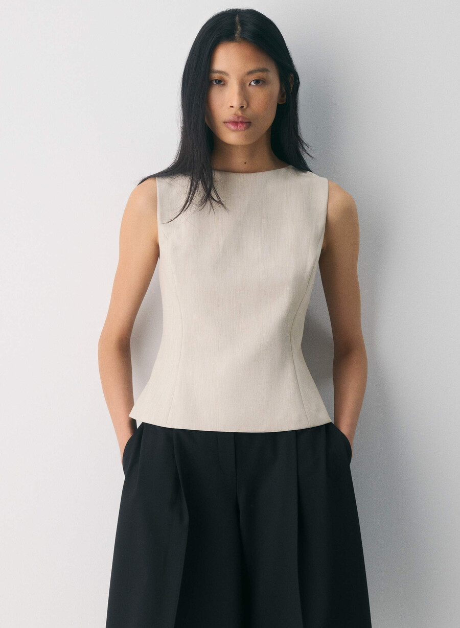enigma top heather matte pearl
