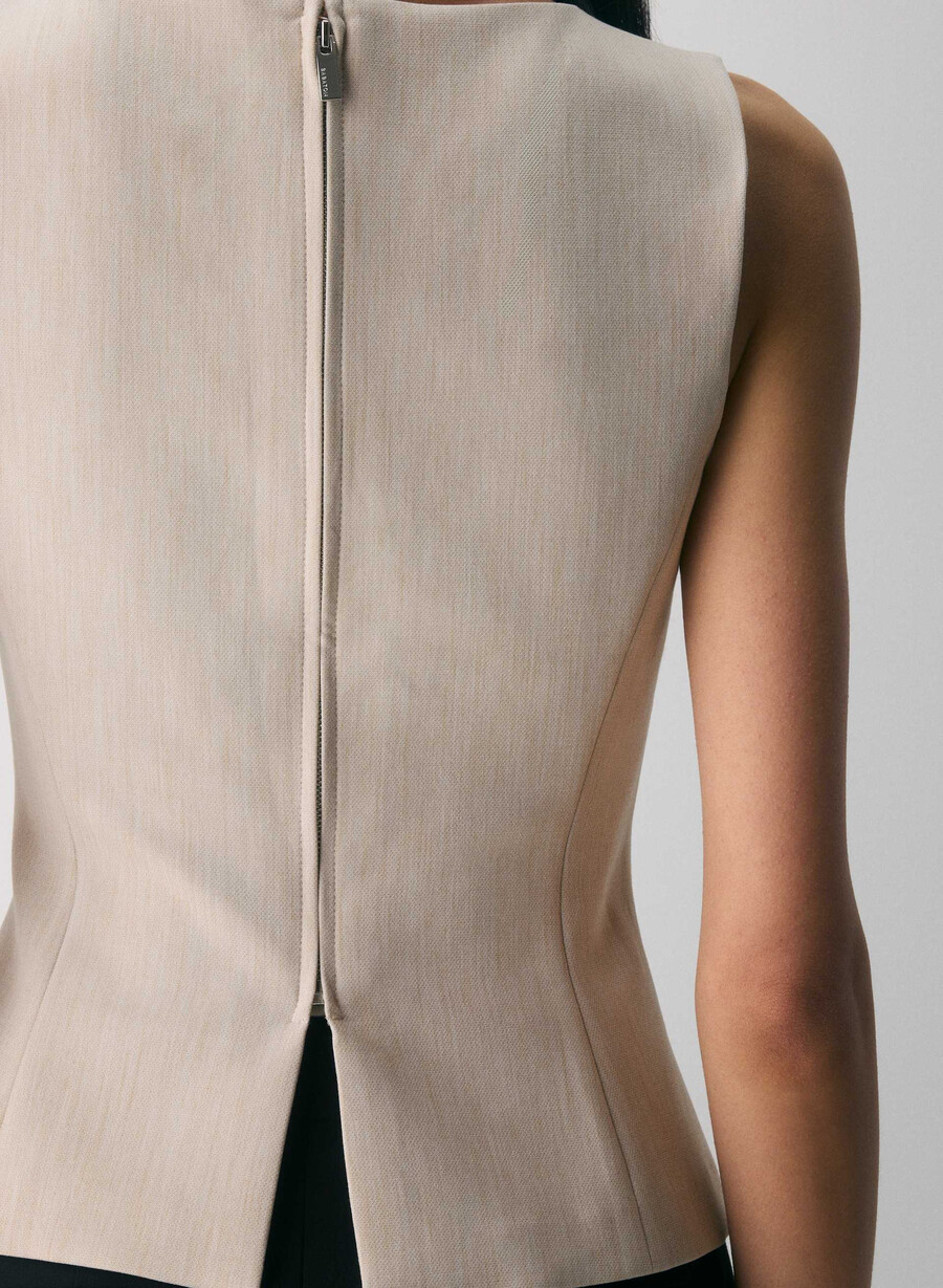 enigma top heather matte pearl