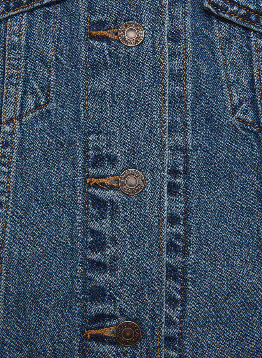 levis truckerjacke aus den 90ern dunkelindigo