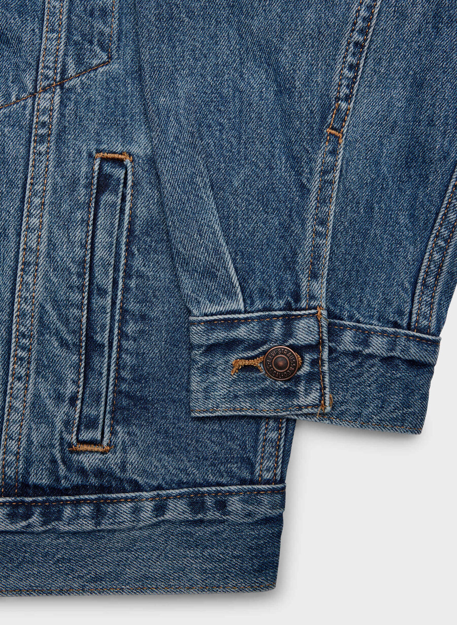 levis truckerjacke aus den 90ern dunkelindigo