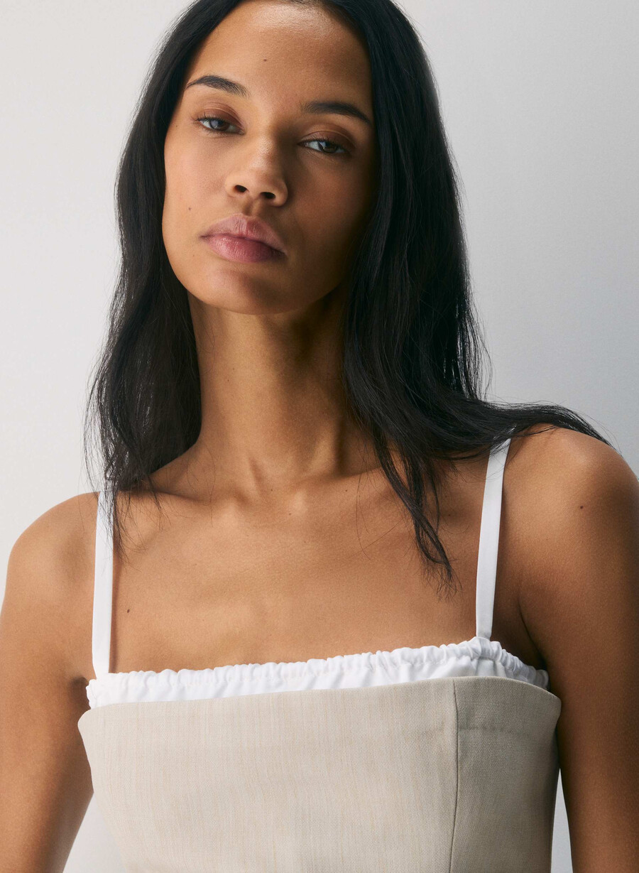 mondrian top - reessential heather matte pearl