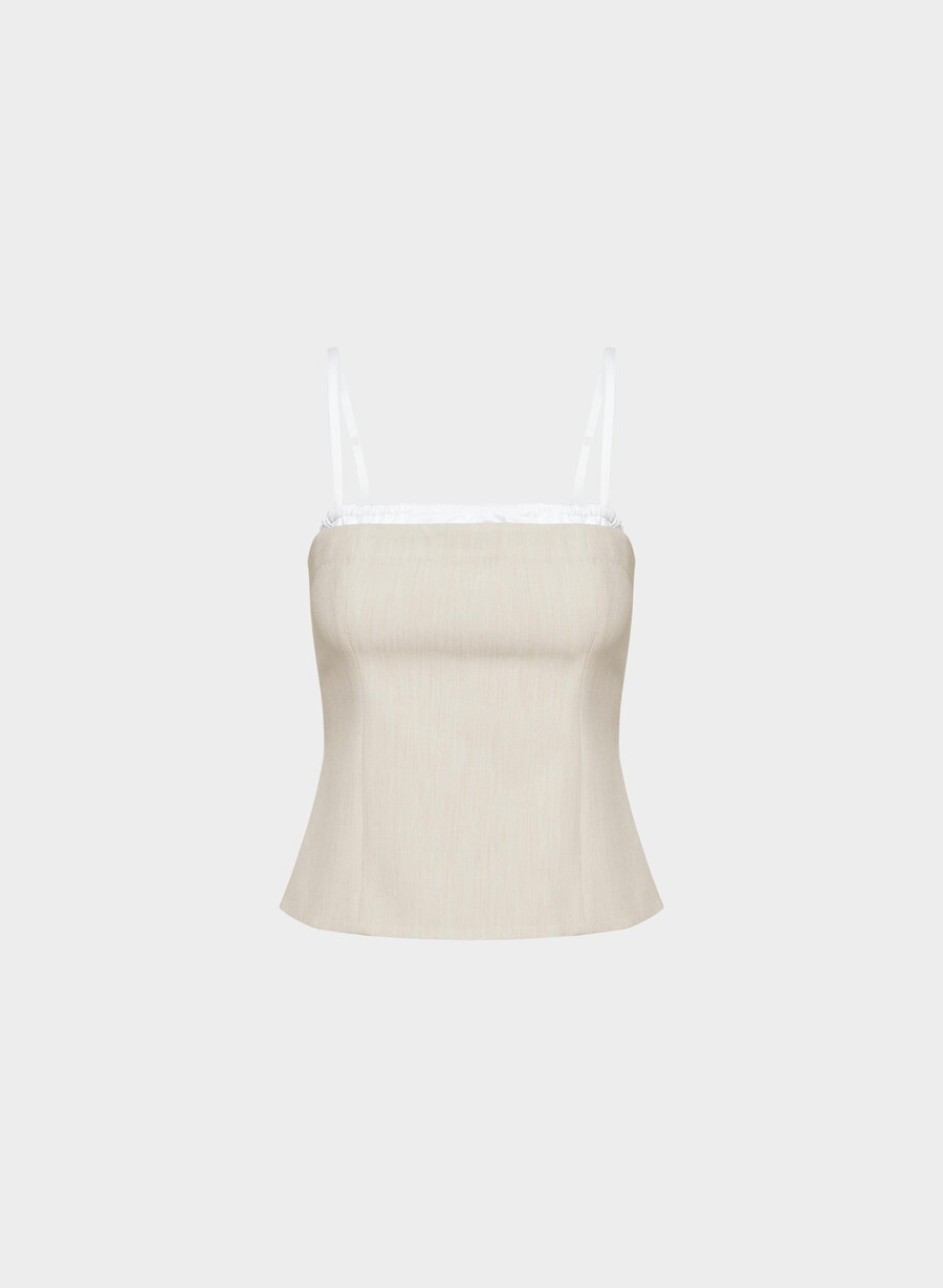 mondrian top - reessential heather matte pearl