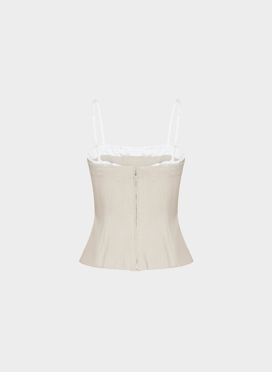 mondrian top - reessential heather matte pearl