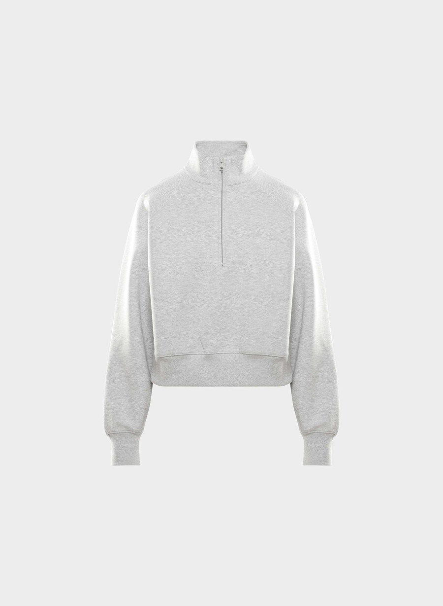 afterfx dash 12 zip sweater heather chrome