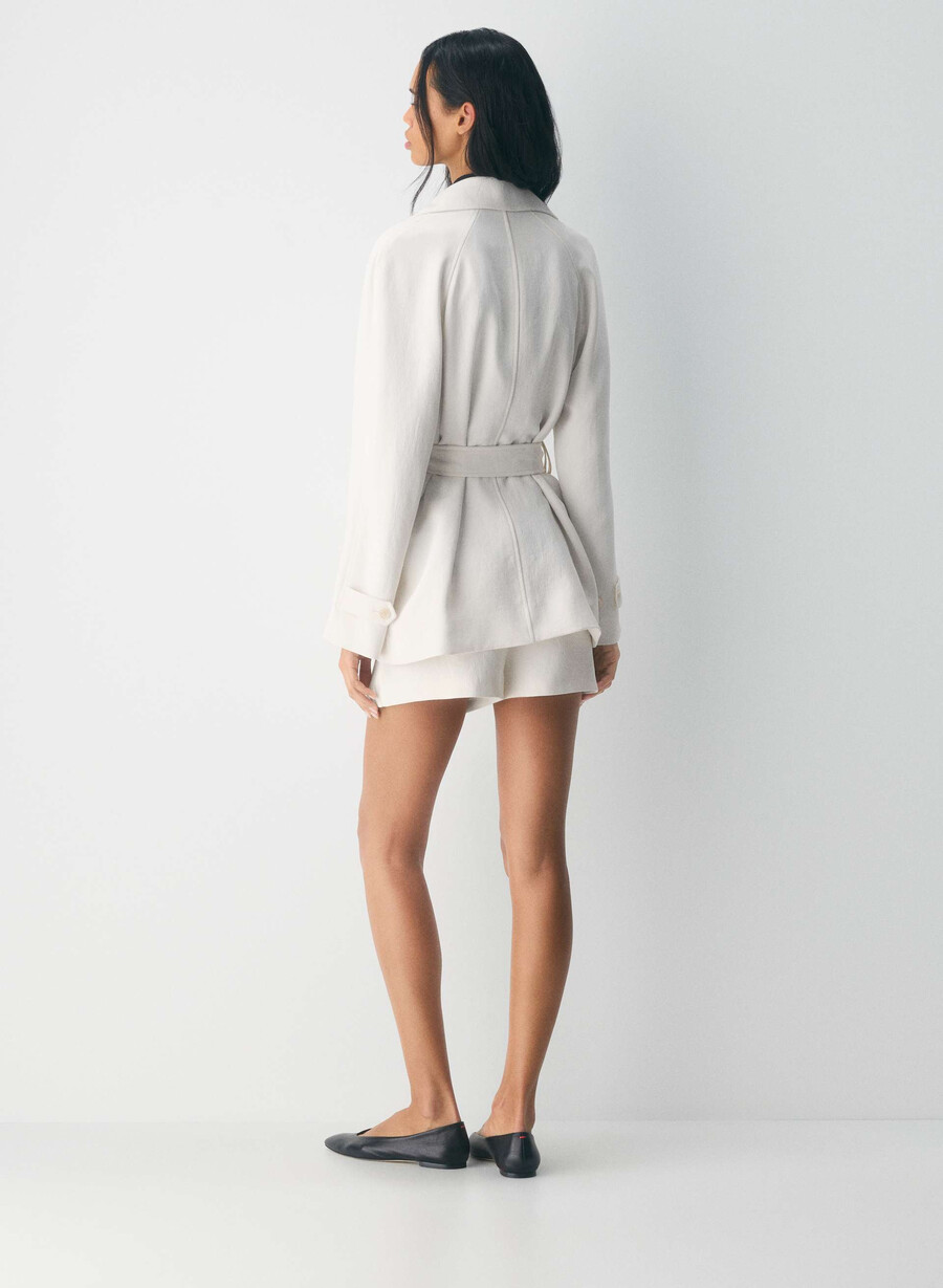 der splendor mid trenchcoat in der farbe hellbirke