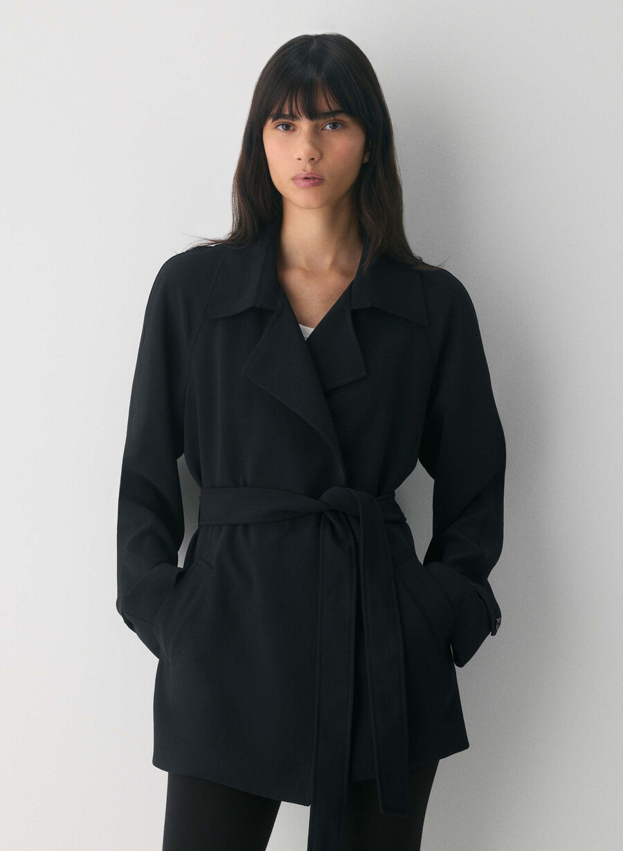 the splendor mid trench coat schwarz