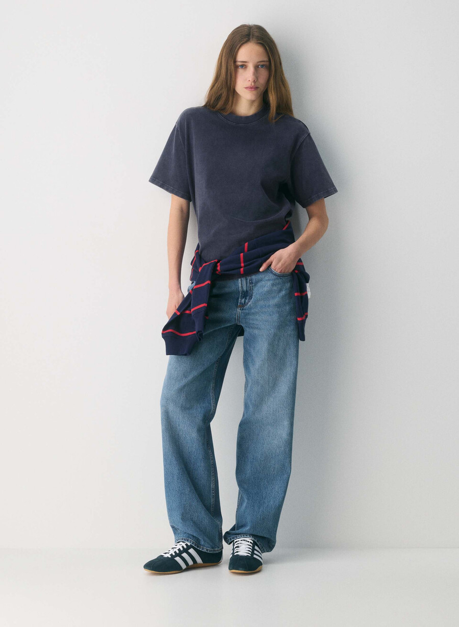 mighty cotton delta t-shirt lived-in admiral