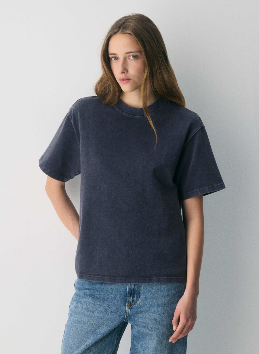 mighty cotton delta t-shirt lived-in admiral