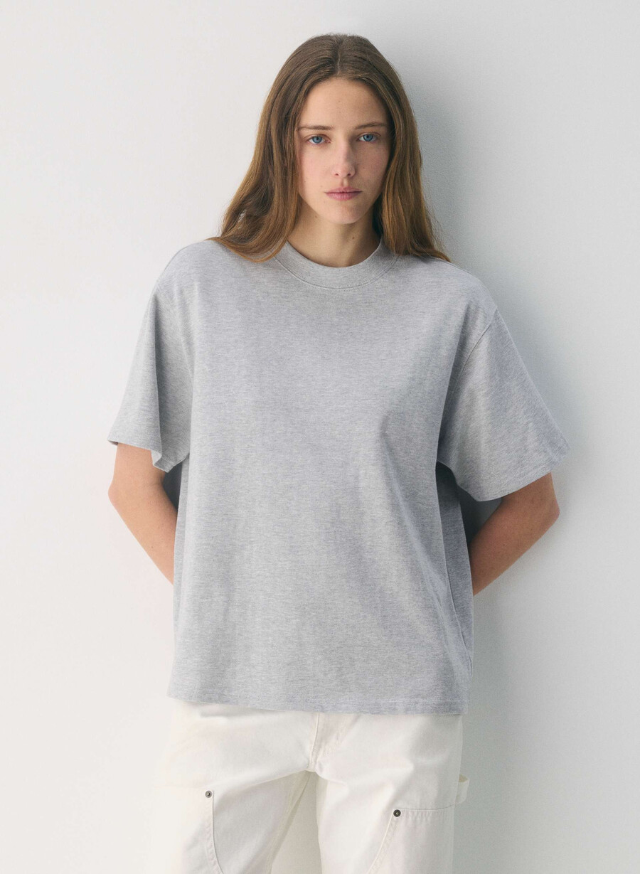 mighty cotton delta t-shirt heather chrome