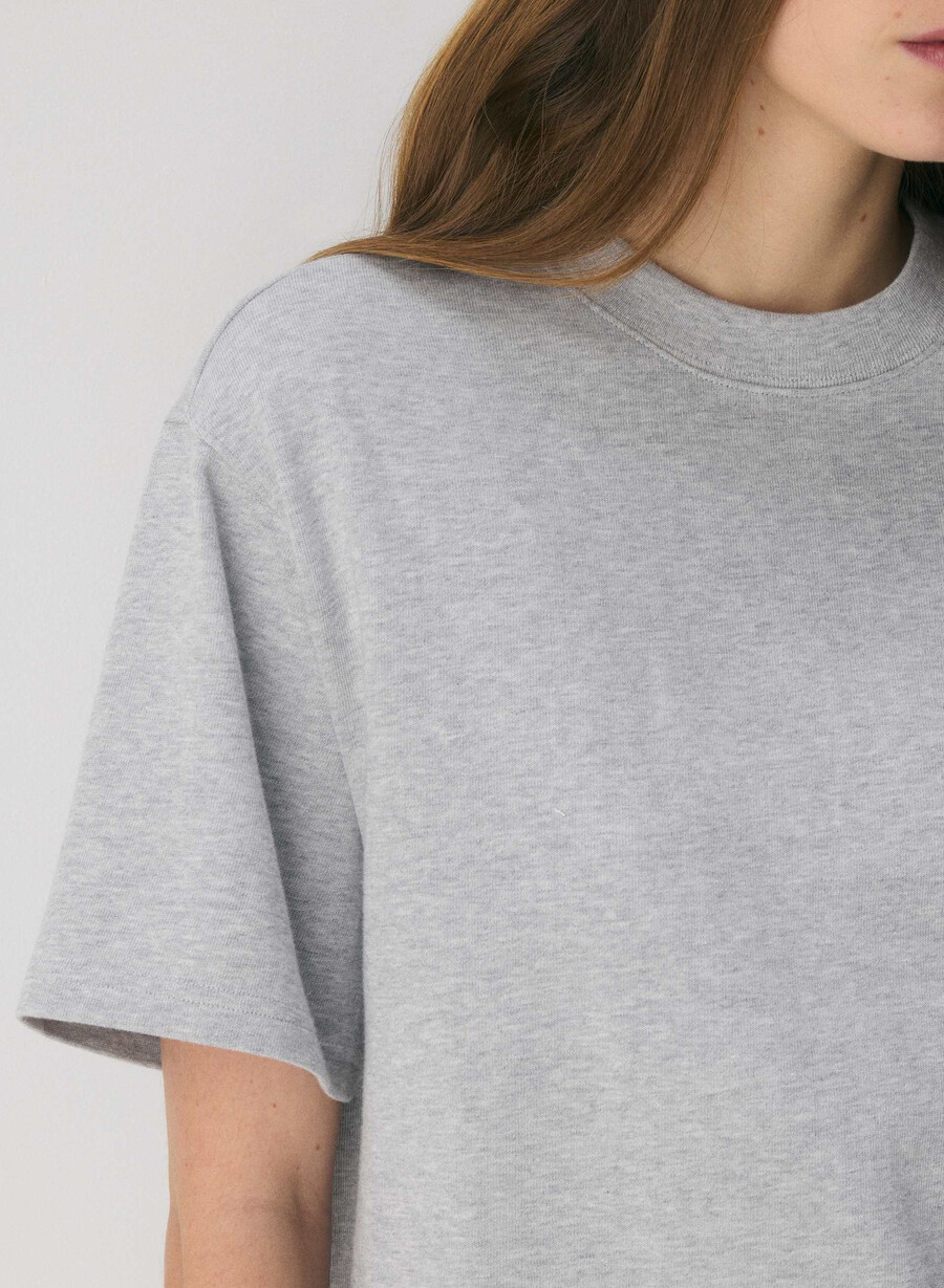 mighty cotton delta t-shirt heather chrome