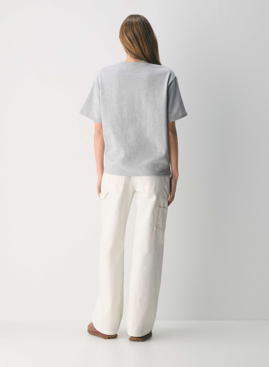 mighty cotton delta t-shirt heather chrome