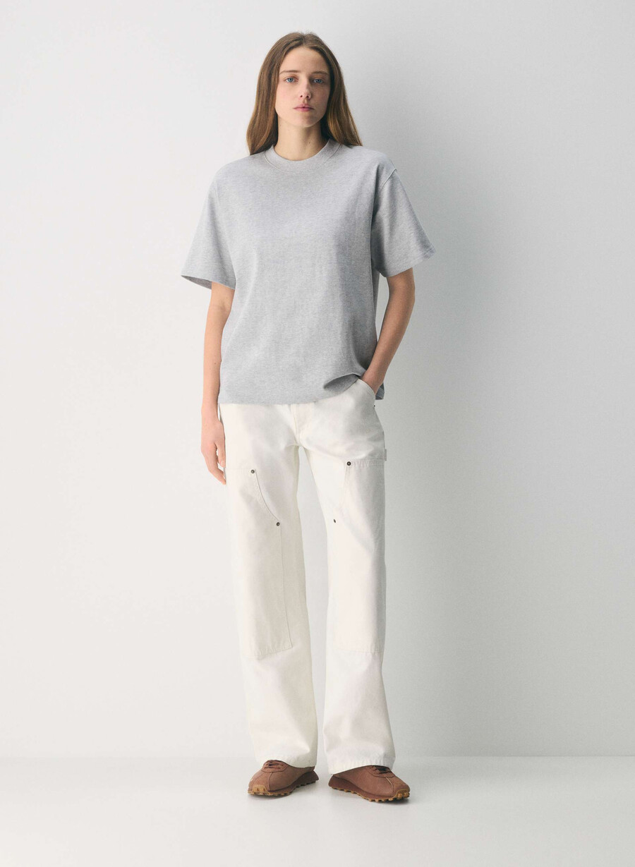 mighty cotton delta t-shirt heather chrome