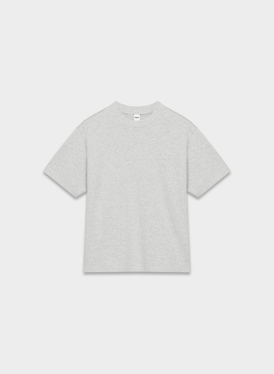 mighty cotton delta t-shirt heather chrome
