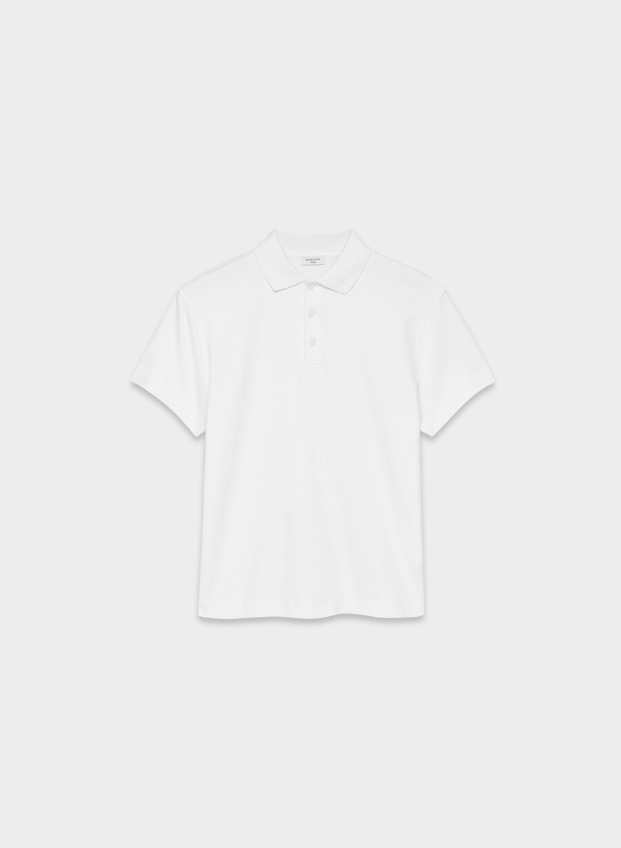 interlock cotton consensus polo weiss