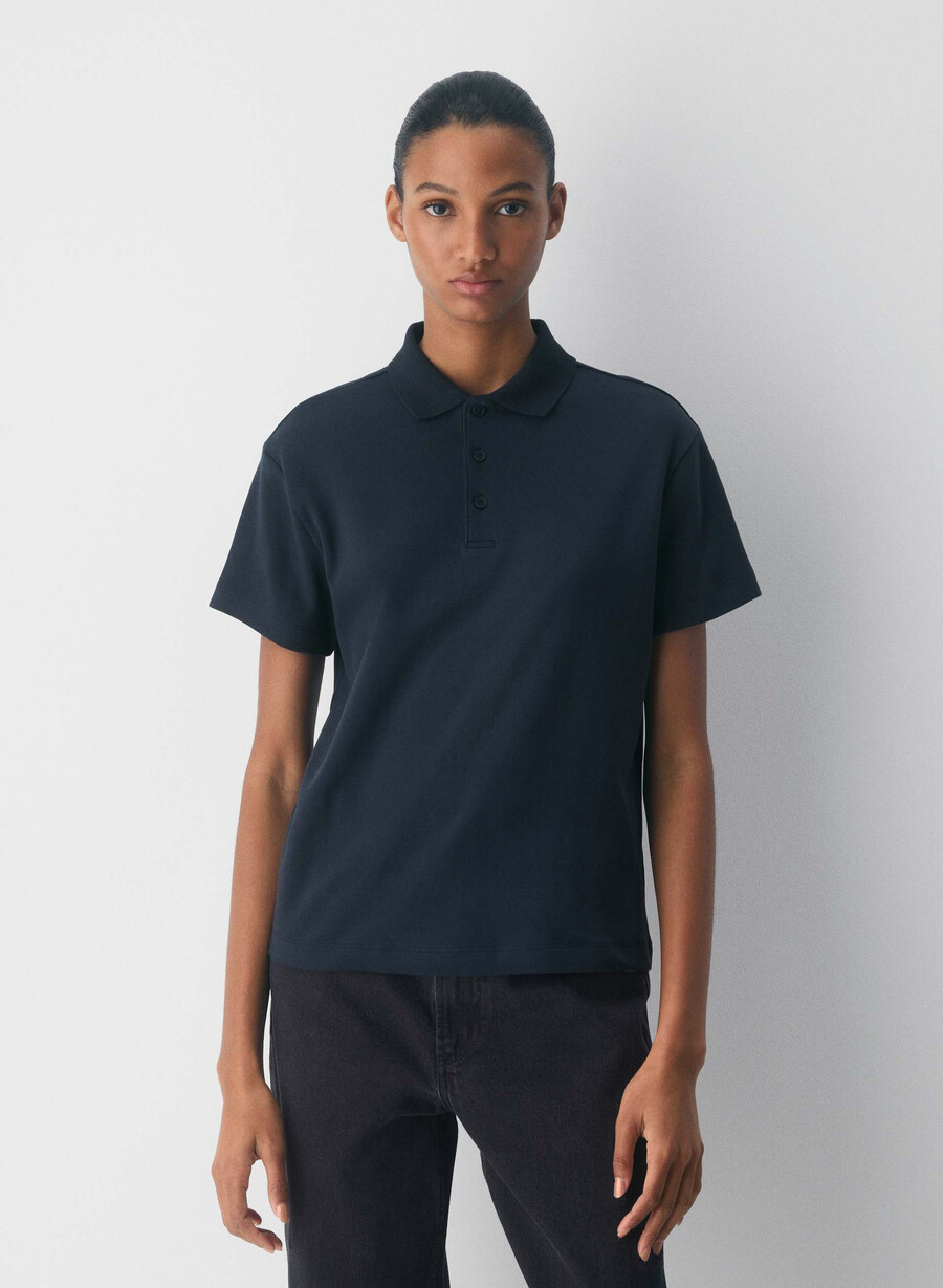 interlock cotton consensus polo dunkelblau