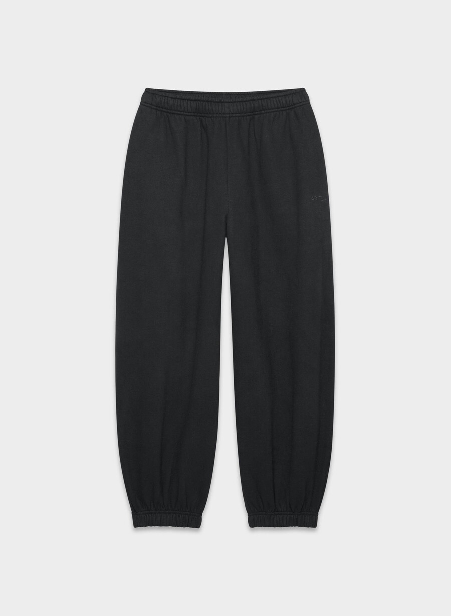 gemütliche fleece-jogginghose mit mega-ballonmuster schwarz