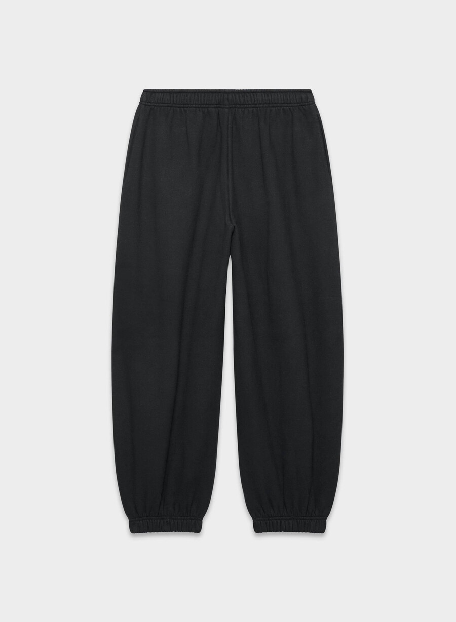 gemütliche fleece-jogginghose mit mega-ballonmuster schwarz