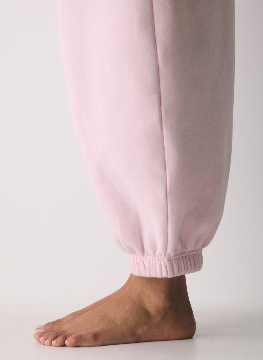 kuschelige sweatfleece mega balloon jogger villa pink